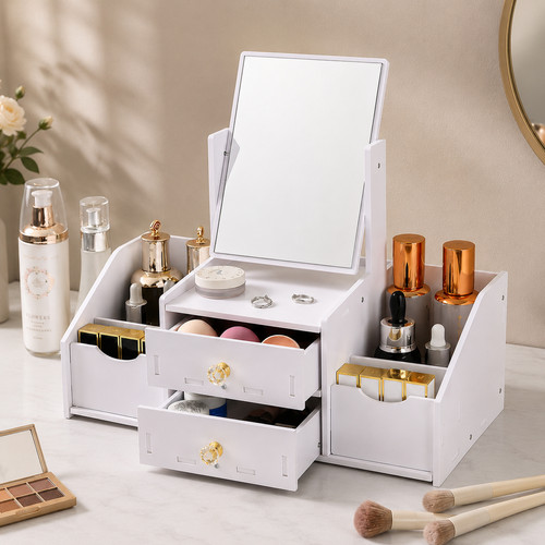 Kosmetik organizer mit spiegel - kosmetik,