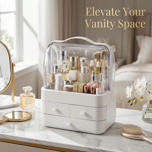 Kosmetik organizer mit deckel - kosmetik,