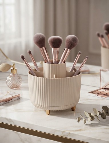 Kosmetik organizer beige - beige, 360°